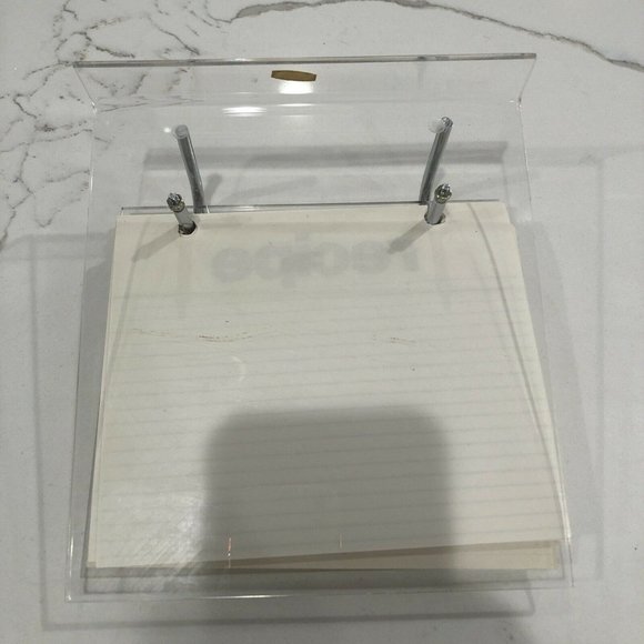 Vintage Mid Century Modern Lucite Roto Recipe File Cards 1970's Unused - Picture 6 of 7